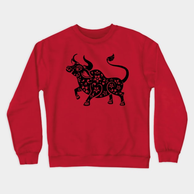 Chinese New Year – Year of the Ox Crewneck Sweatshirt by valentinahramov